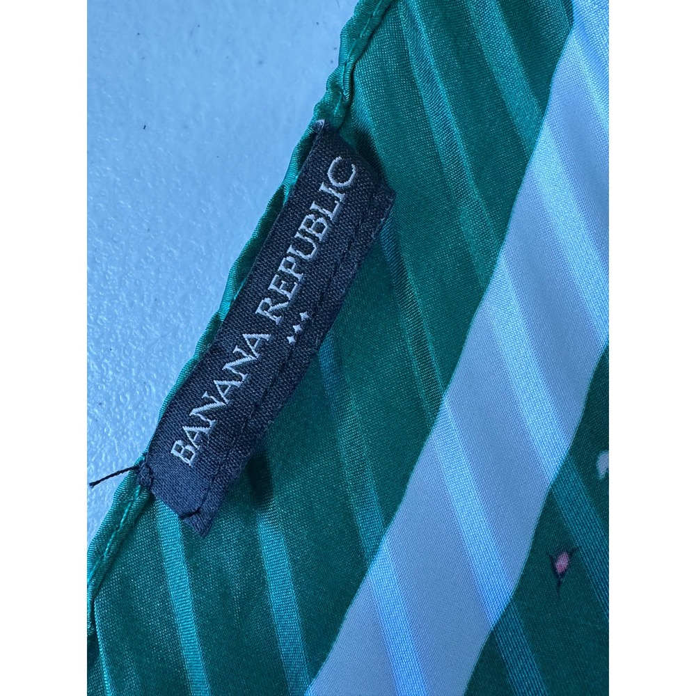 Banana Republic Green Floral Pleated Kimono Wrap Cardigan One Size Cottagecore - Picture 5 of 8